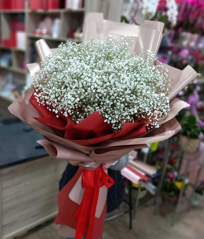 Букет Белые хлопья в Аксеново Букет цветов из: Гипсофила в Аксеново