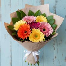 Букет яркий день в Аксеново Букет цветов из:  Герберы в Аксеново