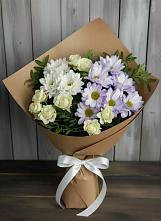 Букет цветов из:  Хризантемы и Розы в Аксеново