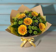 Букет цветов из:  Герберы и Хризантемы #REPLACE_PRED# Аксеново