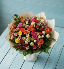 Букет Микс из разноцветных кустовых роз #REPLACE_PRED# Аксеново